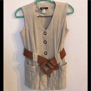 vintage belted vest